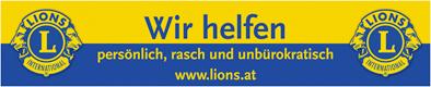 Punschstand des Lions Clubs Enns St.Valentin beim Ennser Stadtturm Logo